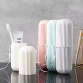 Portable Toothbrush Holder Case – Travel Toothbrush & Toothpaste Storage Cup | Compact Hygienic Bathroom Organizer | Random Color