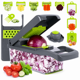 Vegetable Chopper 16 Pcs Set – Manual Onion Chopper, Food Slicer, Dicer, Grater & Potato Cutter with Handle – Multi-Function Kitchen Tool