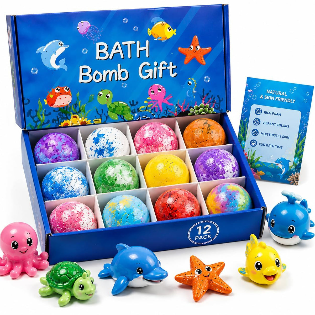 Kids Bath Bomb with Surprise Toy | Colorful Fizzing Bath Time Gift